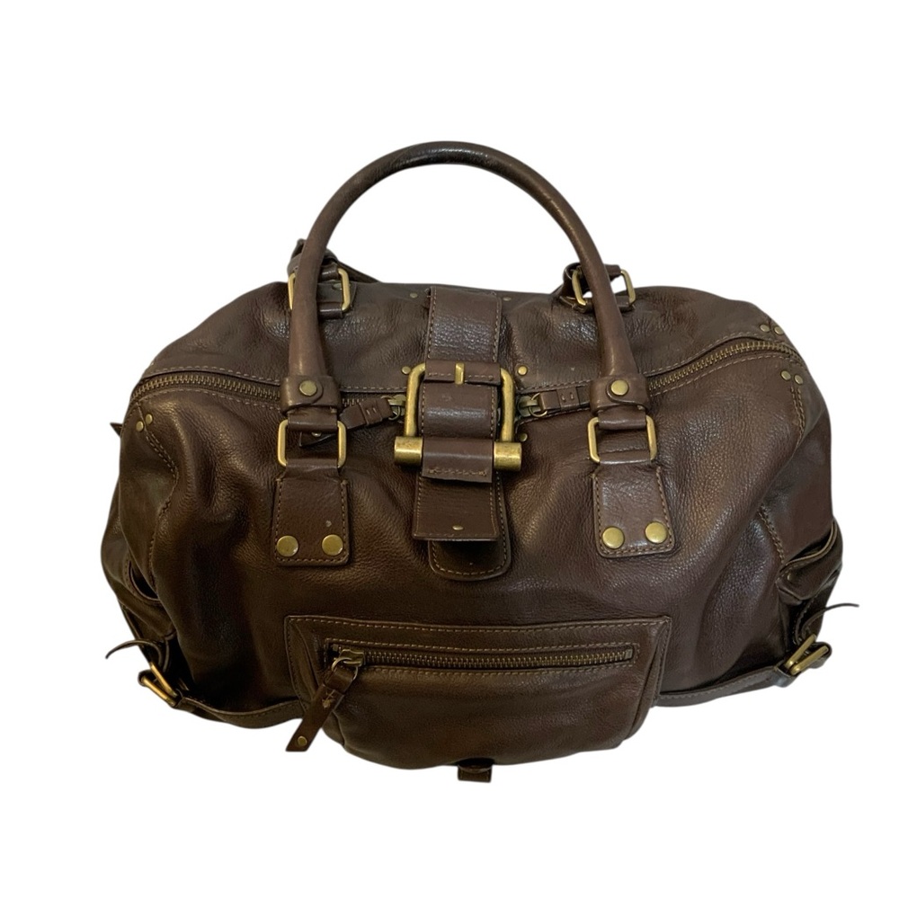 Ellen Tracy Women’s Brown Leather Paddington Handbag - Picture 14 of 14